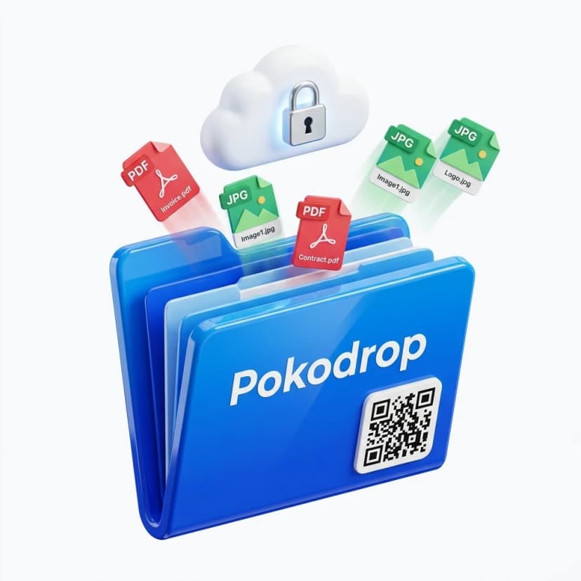Pokodrop 3D secure document folder with multi-format PDF and photo support